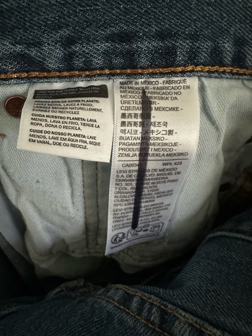 Size 40 Levi’s Men’s 501 Original Fit Straight Leg Jeans‎ Blue Denim W40 L32 - Picture 9 of 11
